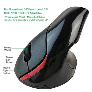 SUNGI S6 Wireless Ergonomic Vertical <strong>Mouse</strong> Rechargeable CE ROHS Certificate 1000 1200 1600 DPI Personal <strong>Customize</strong> Provide - Product Image 3