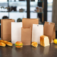Sacs en papier kraft marron recyclables, écologiques et durables, personnalisables pour la livraison de repas SOS en gros