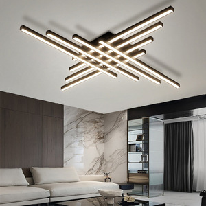 Moderne LED-Decken leuchten Leuchte Schwarz Dimmbare Kronleuchter Unterputz Geometrische LED-Decken leuchten - Product Image 3