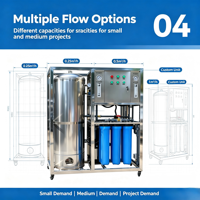 Système de purification d'eau par osmose inverse compact NUO VISTA 250LPH entièrement en acier inoxydable 304 pour les magasins de boissons