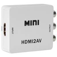 Adaptor hdmi ke Av 1080p60HZ HD, kualitas tinggi Video TV rumah Hdmi2av untuk proyektor kamera komputer