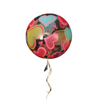 Ballons Bobo ronds transparents de 20 pouces avec motif cœur imprimé, ballons bulles transparents pour la décoration de mariage, de demande en mariage et de fête