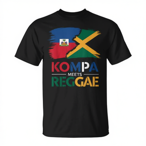 Camiseta Kompa Meets Reggae para Adultos, Unisex, Cuello Redondo, Manga Corta, Impresión Digital, Promocional - Product Image 3