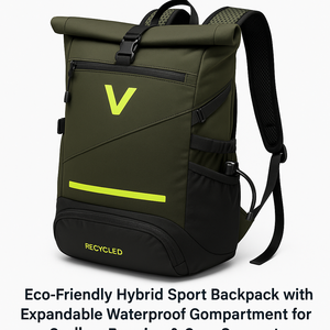 Thân Thiện Với Môi Màu Xám Thời Trang Unisex Thể Thao Ba Lô Dải Phản Quang Ngăn Chống Thấm Nước Lưới Thoáng Khí Cho Đi Xe Đạp Đi Bộ Đường Dài Phòng Tập Thể Dục - Product Image 3