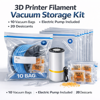 Kit de Bolsas de Almacenamiento al Vacío para Filamento de Impresora 3D con Bomba Eléctrica y Desecantes para PLA, PETG, ABS, TPU, Almacenamiento Sellado a Prueba de Humedad