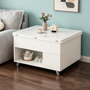 Mesa de <span class=keywords><strong>Centro</strong></span> Moderna Nórdica de Lujo con Gran Espacio de Almacenamiento, Móvil, con Certificación CE de la UE, para Hoteles, Apartamentos, Villas Familiares, etc. - Product Image 6