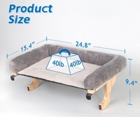 Hamac en bois pour chat, siège perchoir avec tasses, lit pour chat d'intérieur, chat, chat, vente en gros, usine pour animaux de compagnie