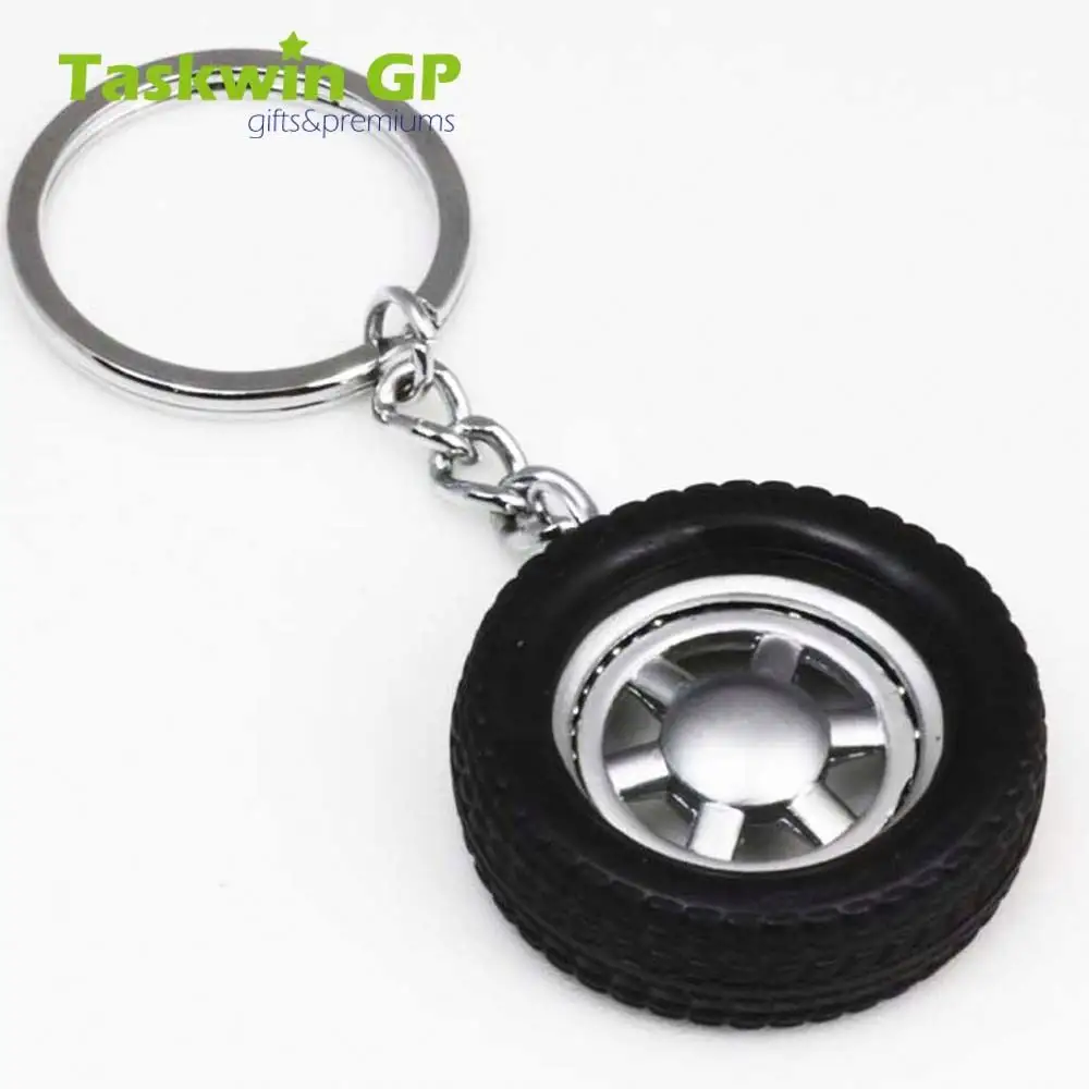 Wholesale custom car motorcycle accessories key chain 3D tire rubber PVC keychain