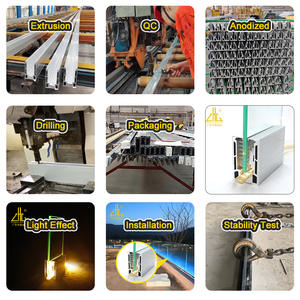 ZHONGLIAN 10-20MM Barandilla de vidrio templado Montaje en suelo Barandilla de balcón de aluminio sin marco - Product Image 6