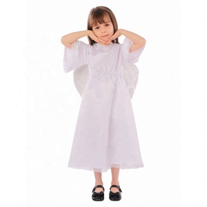 Eleganti Costumi da Angelo per Bambine, Abito Bianco con Ali per Spettacoli e Halloween, Vestiti per Cosplay - Product Image 1