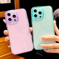 Étui de téléphone portable scintillant et mignon en TPU transparent avec paillettes, antichoc, de luxe, compatible avec plusieurs marques, échantillon gratuit pour 15 modèles