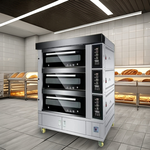 Horno eléctrico de cubierta con infusión de vapor Uso comercial Base de piedra Horno de cubierta <span class=keywords><strong>para</strong></span> pan artesanal Uso de <span class=keywords><strong>pizza</strong></span> - Product Image 5