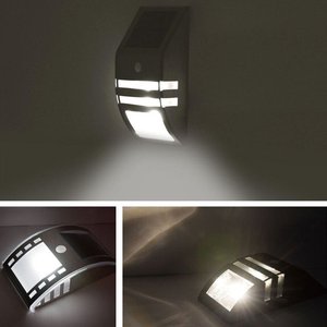 Lámpara Solar de Pared de Acero Inoxidable, LED para Exteriores, Impermeable, con Sensor de Movimiento, para Pasillos, Patios y Jardines, Ángulo de Haz de 20 Grados - Product Image 5