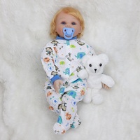 Muñeca Reborn realista de silicona suave para niños, juguete realista de 22 pulgadas