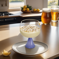Gobelet en verre borosilicate coloré de 300 ml, nouveau style, haute qualité, pour crème glacée, dessert, cadeau, résistant à la chaleur