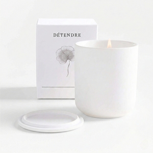 Arovi-Pantone White Ceramic Eco-friendly Natural Soy Wax Aroma <strong>Candle</strong> Premum Handcraft Gift for Family and Self-care SPA - Product Image 3