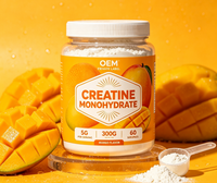 Créatine monohydrate en poudre OEM 300g Haute pureté Complément alimentaire pour adultes Croissance musculaire Énergie Soutien immunitaire Sans saveur