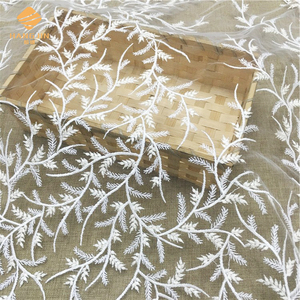 Tela de tul bordada con cuentas 3D, para vestido de boda, velos nupciales, encaje de tul bordado - Product Image 4