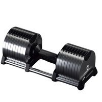 Salle de fitness dédié ensemble d'haltères réglables noir hommes durables SK haltères 10kg ensemble complet d'haltères 2.5 - 60kg usure universelle