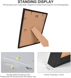 Cadre <span class=keywords><strong>photo</strong></span> en bois écologique de 8.5x11.25 pouces Cadre d'affichage pour magazines de sport classiques avec tapis pour photos et projets de bricolage - Product Image 4