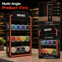 Vitrine de comptoir personnalisée multi-types en acrylique avec éclairage LED pour sachets de nicotine, idéale pour les magasins de tabac