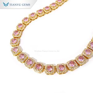 Collar de Tenis Redondo de Lujo con Baño de Oro Tianyu, Estilo Hip Hop, Cadena de Moda con Circonitas para Hombre y Mujer - Product Image 2