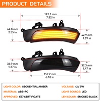 Feux clignotants dynamiques à LED pour Toyota Prius Camry Crown Wish MARK Scion IQ AVALON Reiz Clignotant séquentiel 12V