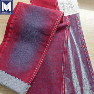 Sergé lourd 11OZ Stretch 98% coton 2% Spandex floqué Denim tissu pour femmes hommes automne hiver jean pantalon vestes - Product Image 2