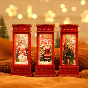 Decoraciones navideñas, decoraciones interiores, cabinas telefónicas, pequeñas lámparas de aceite, regalos de Navidad, adornos luminosos, regalos. - Product Image 2