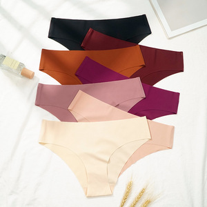 Braguitas Deportivas Sexys para Mujer, Estilo Europeo Americano, Sin Costuras, Sensación de Segunda Piel, de Seda Helada, de Una Pieza, Semi-Cubiertas - Product Image 1