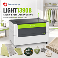 Machine de découpe laser CO2 grand format LIGHT1390B pour tissus, motifs de vêtements, broderies, patchs, bois, papier, MDF, refroidissement par eau