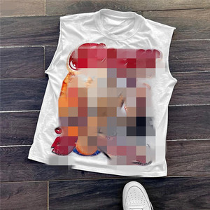 T-shirt Senza Maniche Streetwear Harajuku Hip-hop Retrò da <span class=keywords><strong>Donna</strong></span> Y2k Casual Larga Trendy Estiva - Product Image 3