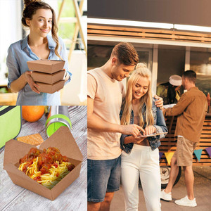 Hộp Đựng Mì Bằng Giấy Kraft Dùng Một Lần In Tùy Chỉnh Hộp Đựng Thực Phẩm Hộp Đựng Đồ Ăn Trưa Bằng Giấy Burger Khoai Tây Chiên Gà - Product Image 6