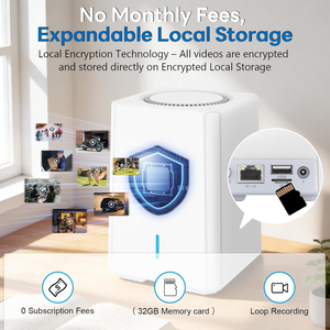 ระบบกล้องวงจรปิดภายในบ้าน 4CH ความละเอียด 1080P/4MP/4K กล้องไร้สาย WiFi IP สำหรับภายนอกอาคาร <span class=keywords><strong>ชุด</strong></span>กล้อง 4 ตัว พร้อมระบบมองเห็นในเวลากลางคืน กันน้ำ <span class=keywords><strong>ชุด</strong></span>บันทึก<span class=keywords><strong>วิด</strong></span>ีโอ NVR - Product Image 4