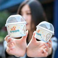 Gobelets à glace en papier biodégradable à paroi simple, écologiques, recyclables, de qualité alimentaire, avec logo personnalisé, pour boissons froides