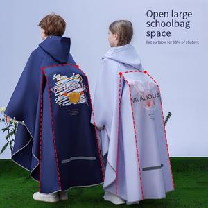 Mantella Antipioggia Riflettente in EVA per Adolescenti, Senza Maniche, Impermeabile, per Ciclismo e Escursionismo, per Ragazzi e Studenti - Product Image 3