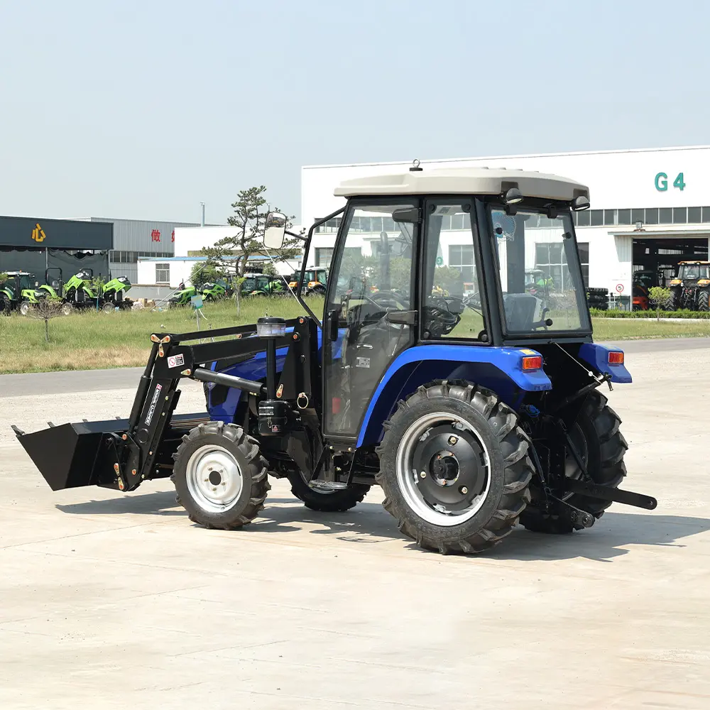 2024 QILU marque tracteur agricole 60hp tracteur agricole chargeur frontal avec seau 4 en 1