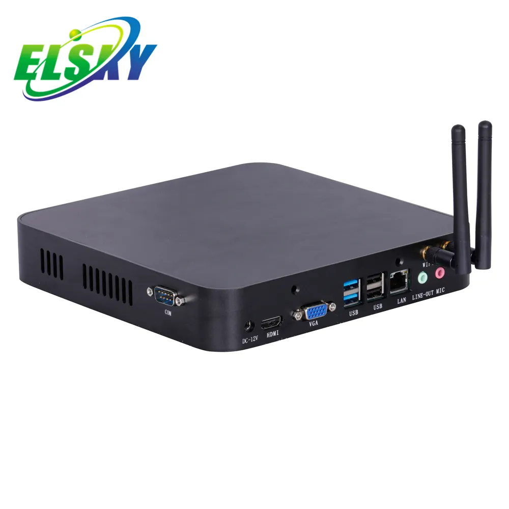 ELSKY NEW MINI PC JAlder Lake-N N100 N97 1/2 RJ45 LAN VGA 1H-DMI 4K RAM DDR4 8GB Key-M M.2 2280/2242 WIN10/11 computer pc mini