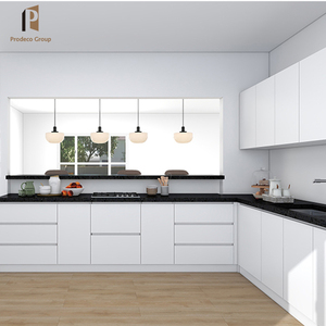 Meuble d'évier de cuisine autoportant Prodeco moderne et écologique avec robinet, charnière et panier coulissant pour l'automatisation des projets - Product Image 1