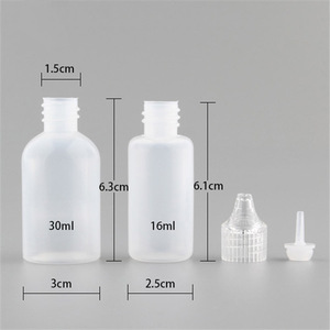 <b>Plastic</b> Bottles 16ml 30ml Round Dropper Cap Cosmetic <b>Packaging</b> LDPE - Product Image 1