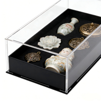 Boîte de présentation en acrylique transparente, boîte de rangement protectrice pour objets de collection, figurines, jouets, modèles, bijoux