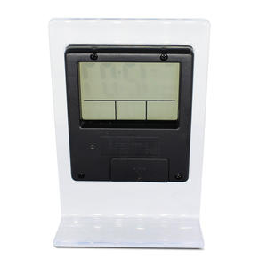 Horloge de bureau électronique transparente moderne pour la maison, avec affichage de la température et fonction de répétition - Product Image 5