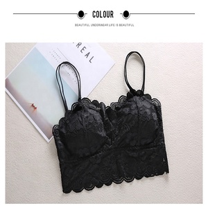 Élégant Sexy Femmes Sans Manches Floral Évider Solide Gilet Crochet Débardeurs Dentelle Soutien-Gorge Belle Nude Sexy <span class=keywords><strong>Sein</strong></span> En Gros - Product Image 3
