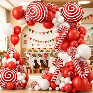 Bestselling Red White <b>Christmas</b> Balloon Arch Set Lollipop <b>Candy</b> <b>Cane</b> Confetti Element Home Front Door Xmas Party Ornaments - Product Image 3