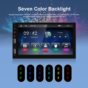 Podofo Duy Nhất DIN Xe MP5 Máy Nghe Nhạc Không Dây Carplay Android Tự Động 7 Inch Autoradio Bt FM USB Đầy Màu Sắc Đèn Nền + Điều Khiển Từ Xa/Mic - Product Image 4