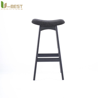 Tabouret de bar en tissu U-best pour salle à manger, salon, mobilier moderne en bois, chaise de bar en bois massif