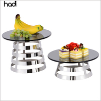 Modern Square Edelstahl Kuchen Cupcake Display Stand Set 3 für Hochzeits bankette Buffets Partys Hotels Restaurants Catering