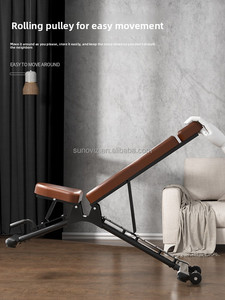 <span class=keywords><strong>Banc</strong></span> de <span class=keywords><strong>musculation</strong></span> réglable, multifonctionnel, durable, pliable et portable avec roulettes pour la maison, la salle de sport et l'usage commercial, idéal pour les exercices de sit-up et abdominaux - Product Image 5