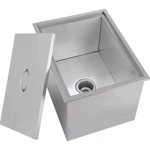 Contenitore per Ghiaccio in Acciaio Inox con Coperchio Ermetico e Maniglie per il Trasporto per Bar - Product Image 1