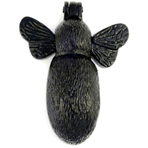 Battant de porte moderne en fonte motif abeille, noir antique, décoratif, style insecte, rustique vintage, pour porte d'entrée - Product Image 1